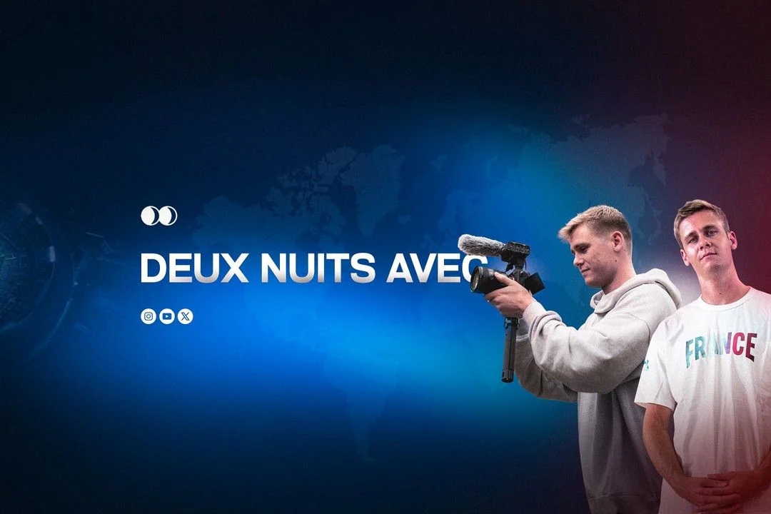 Bannière de la chaîne YouTube Deux Nuits Avec conçue par Omada